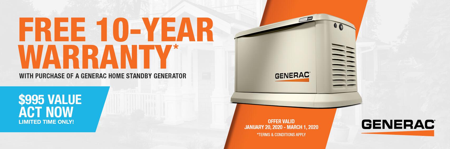 Homestandby Generator Deal | Warranty Offer | Generac Dealer | Charlestown, SC